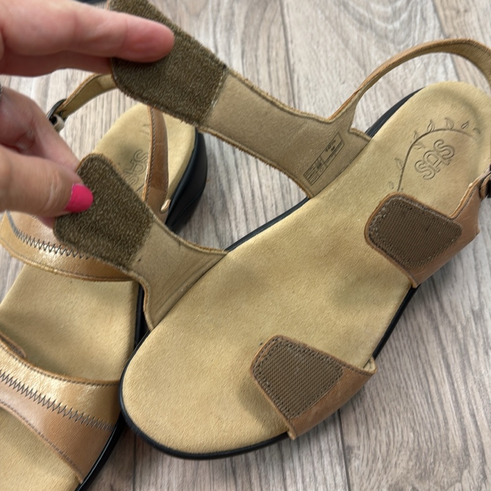 SAS Womens Nudu Blue Slingbacks Size 10.5 Medium - Picture 4 of 5